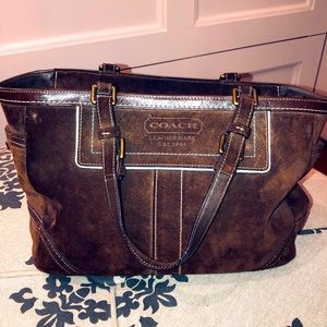 Coach Suede Brown Tote